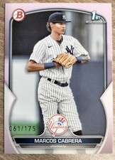 Marcos Cabrera, 2023 Bowman - Prospect Pink New York Yankees /175 1st Bowman