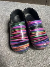Dansko Multicolor Clogs Mule Slip On Shoes Women's 36 US 5.5/6