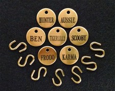 BRIDLE TAG THICK 3/4" CUSTOM ENGRAVED SOLID BRASS HORSE PET FAST TURNAROUND