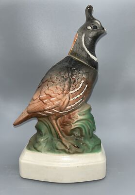 EZRA BROOKS CALIFORNIA QUAIL GAME BIRD 1970 DECANTER EMPTY