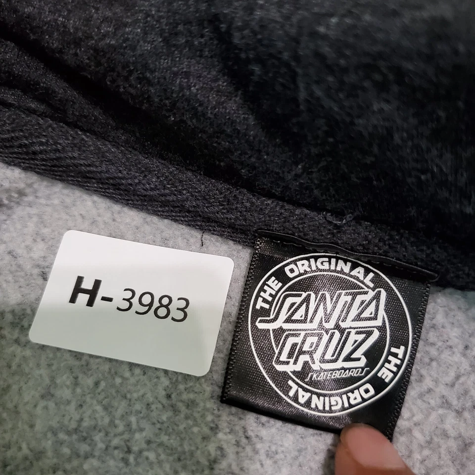 Sudadera Santa Cruz Mujer Pequeña Gris Sudadera con Capucha Punto Recortado Logo Monopatines Foto 2 de 4