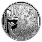 2017 ALFONSE MUCHA COLLECTION #1 JOB 1 OZ SILVER PROOF COA #0004 of 3000