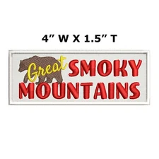 Great Smoky Mountains Travel Patch Embroidered Iron-on Applique Nature Badge