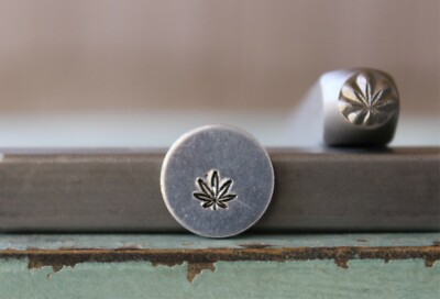 SUPPLY GUY 5mm Small Hemp Pot Leaf Metal Punch Design Stamp SGCH-387