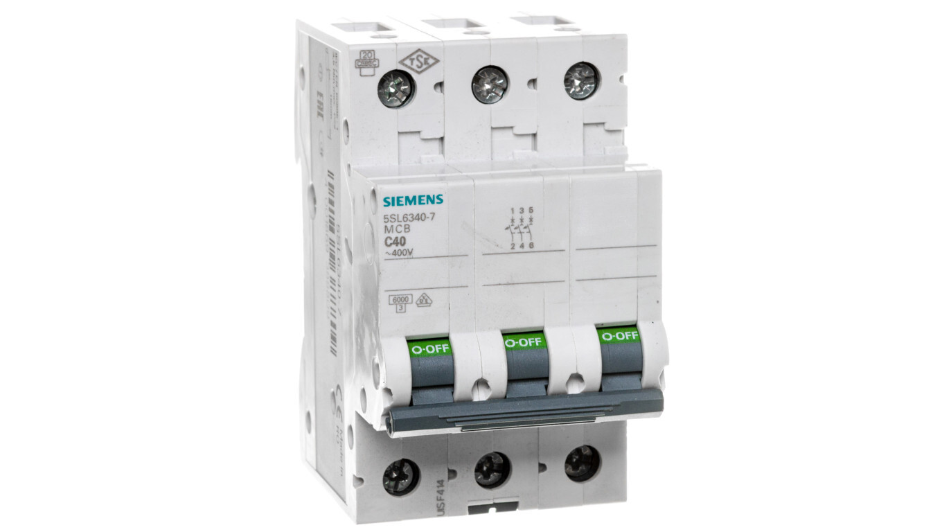 Miniature circuit breaker 3P C 40A 6kA 5SL6340-7 /T2UK