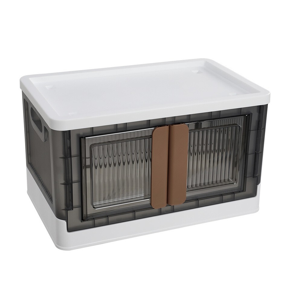 Dual Doors Plastic Storage Tower Unit Bedroom Organizer Box on