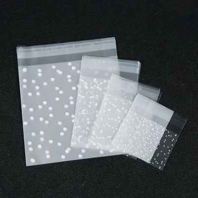 100pc Clear Self Adhesive Plastic Cookie Bag Candy Gift Packaging Birthday Valen - Image 1 of 4