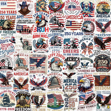 250Th Anniversary American Stickers - 100 Pcs 250 Years Patriotic Stickers for W