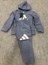 Adidas ESS FLC Big Logo JKT Jogger Set KL 6782 AG11721 LT Navy Boys 4T