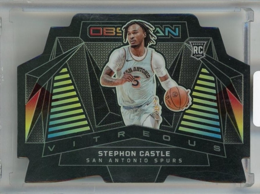 Stephon Castle 2024-25 Panini Obsidian  Vitreous #6 RC San Antonio Spurs