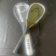 HEAD Ti.170 Intellifiber Titanium Squash Racquet w/ Case Extra Strap Yellow