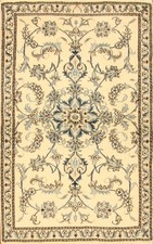 Tappeto orientale annodato a mano Nain 140x90 cm nuovo