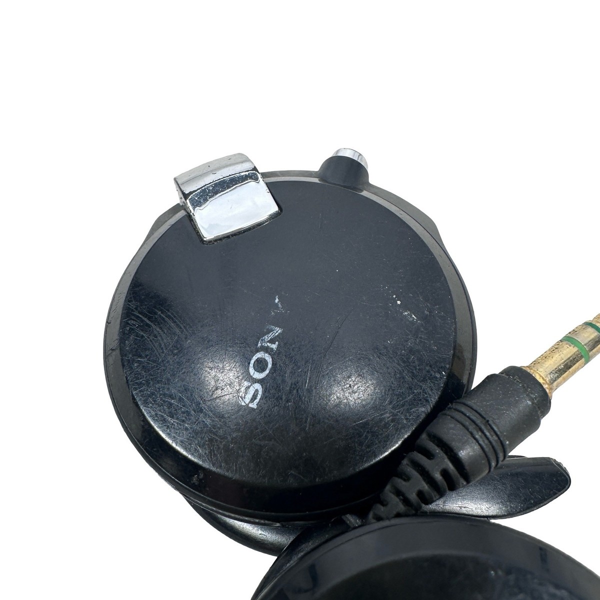 Sony MDR-Q68LW Retractable Clip On Headphones Black Vintage Y2K