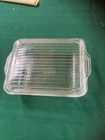 Vtg. Pyrex 503  Clear Glass 1.5 Qt Rectangle Refrigerator Dish  Ovenware & Lid