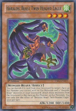 YuGiOh Heraldic Beast Twin-Headed Eagle CBLZ-EN015 Rare Englisch Excellent unl.