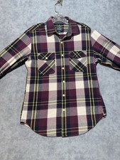 J Crew Heavy Flannel Shirt Small Button Down Heavyweight Plaid-538