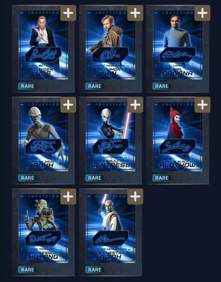 INCEPTION WAVE 2 RARE WORKBENCH SIGNATURE 8 CARD SET 2026 TOPPS STAR WARS TRADER