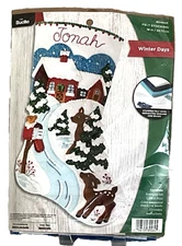 Bucilla Winter Days Felt Stocking Kit 89464E New Sealed DIY