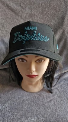 New Era Miami Dolphins NFL Snapback Cap, Black Teal, Script A Frame OSFM Mütze.