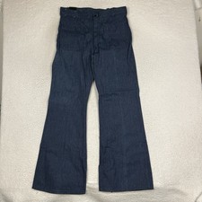 Vintage Seafarer Navdunagree Pants Mens Denim Workwear Bell Bottom 33x32