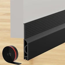 Under Door Draft Stopper, Self-Adhesive Door Sweep for Bottom of Door, Weather S