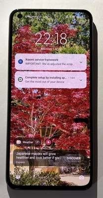 Xiaomi Mi 11 Lite 5G entsperrt 128GB schwarz ''funktioniert gesprungene Rückseite + Screenburn''