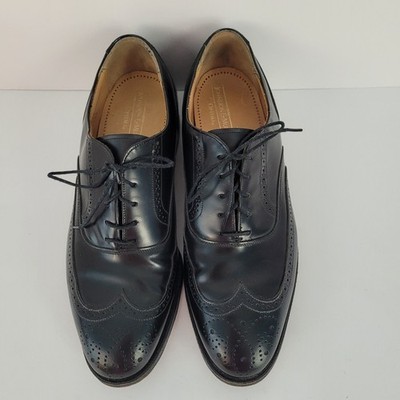 Johnson & Murphy Optima Black Mens Wing Tips Size 7.5 D