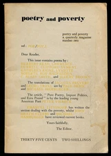 Peter VIERECK, Lynette Roberts / Poetry and Poverty – No Two 1st Edition 1950