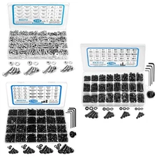720Pcs Machine Screw Assortment Kit, 1760Pcs M2 M3 M4 M5 Metric Screw Assortm...