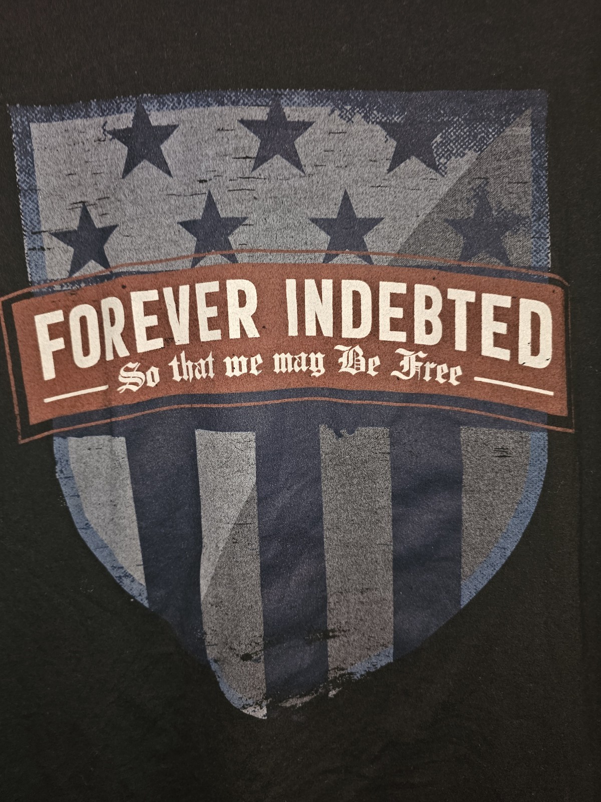Nine Line Apparel Forever Indebted Xl Mens Black Double-sided Graphic Logo Tee