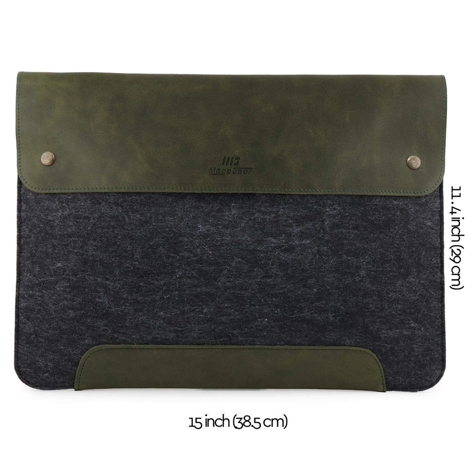 Housse MacBook en Cuir Véritable et Polaire pour MacBook Pro et MacBook Air -... - Photo 3/4