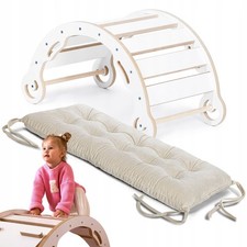 Schaukelwippe Set mit Kissen M - Kinder Holzwippe