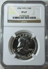 1956 Type 2 50C Proof Franklin Half Dollar NGC PF67