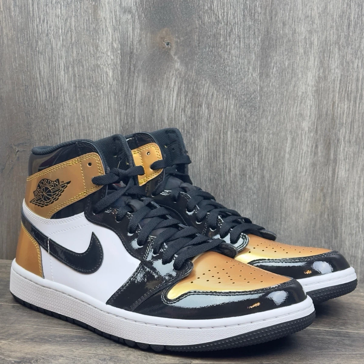 Las mejores ofertas en Jordan 1 Golf High Gold Toe | eBay