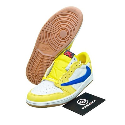 Travis Scott x Air Jordan 1 Low OG Canary Women'S DZ4137-700 (Live