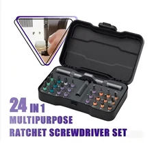 25pcs 24 in 1 Multifunction Screwdriver Head Set Household Repair Ratchet Wrench