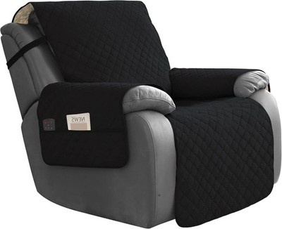Easy-Going Waterproof Oversized Recliner Chair Sofa Small-XL, Black/Beige 