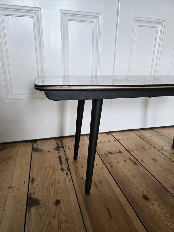 Retro Vintage Mid-Century Formica Marble Effect Small Coffee Table - image 3 of 4