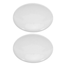 2Pcs White Ceramic Sink Plugs Reusable Stopper for Bathroom Kitchen