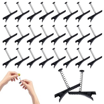 Spring Duck Bill Hair Clips: 100pcs DIY Design Hairpins Black Sprout Rave Cli...