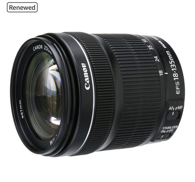 Canon EF-S 18-135mm f3.5-5.6 IS STM Lens EFS Renewed.