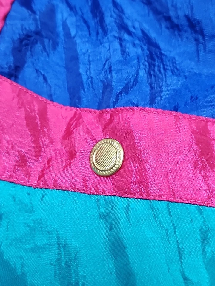 Athletech Windbreaker Jacket Womens Large Colorful 80s Disco Hipster Vintage - Image 3 of 4