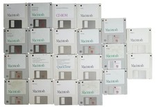 Apple Macintosh Assorted Floppy Disks 1990s Set Of 21 Retro Nostalgic Untested