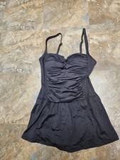 Rose Marie Reid Black One -Piece Swimsuit Size M Built-In Bra