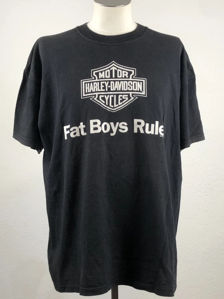 Harley-Davidson T-Shirt Homme Coton Logo Vintage Noir Col Rond 2XL - Photo 1/4