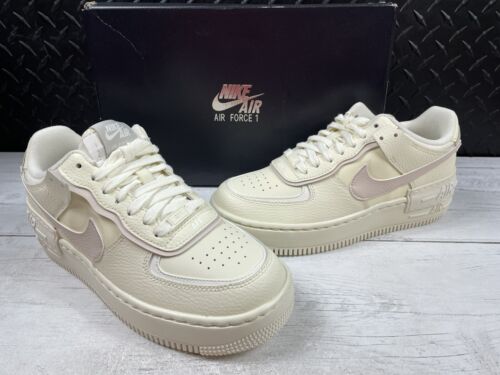  Air Force 1 Shadow Women' Size 8.5 Coconut Milk/ Desert Sand-Sail CU8591-102  - Picture 1 of 12