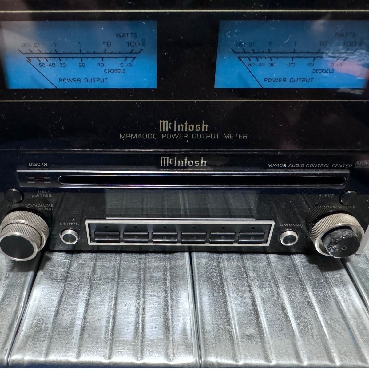 McIntosh MX406S メーターMPM4000 ジャンク品として出品 Mcintosh MX406 MPM4000 CD player Good sound output meter set
