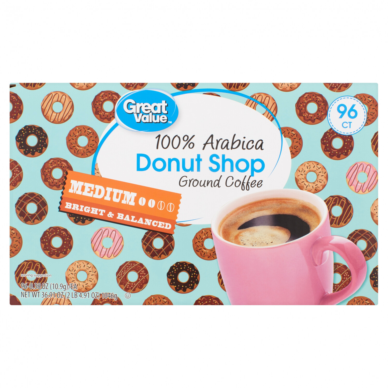 Great Value Donut Shop Ground Coffee 