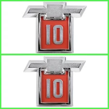 Trim Parts 9325 1964 Chevrolet GM Truck Front Fender Emblem Set C10/K10 USA Made