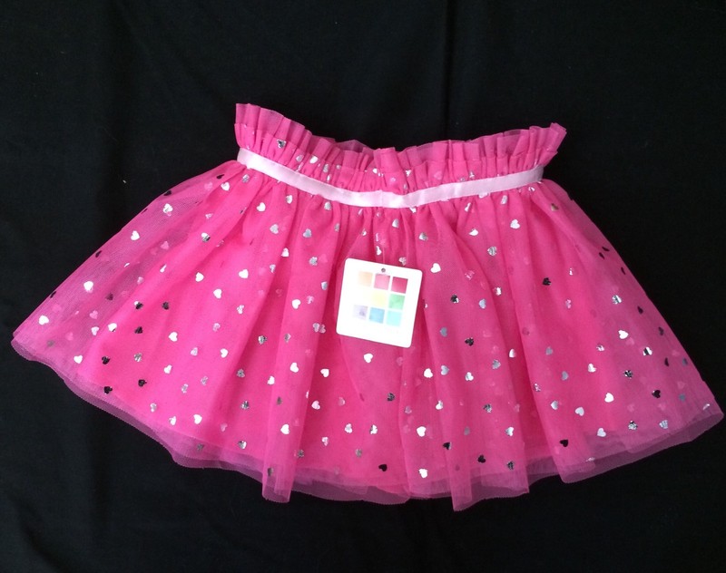 Pink Tutu Skirt With Hearts NWT Size 24 Months New With Tags